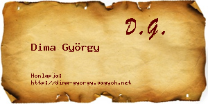 Dima György névjegykártya