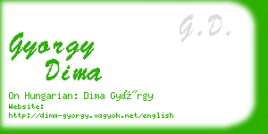 gyorgy dima business card